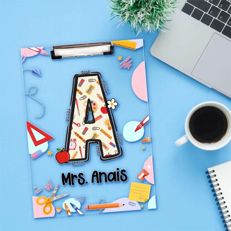 Personalized Teacher Clipboard, Custom Acrylic Clipboard For Teacher