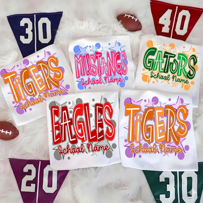 School Spirit Shirt , Neon Test Day Shirt  Custom School Name Mascot Shirt
