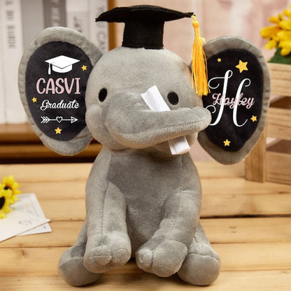 Personalized Graduation Gift Preschool graduation Stuffed Animal Elephant