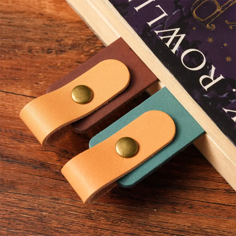 Personalized Leather Bookmark: Custom Engraved Full-Grain Italian Leather