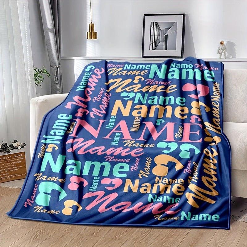 Creative Blanket, Custom Name Blanket, Soft Blanket For Bedroom Sofa