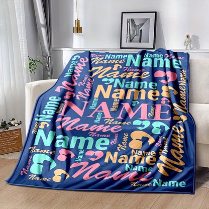 Creative Blanket, Custom Name Blanket, Soft Blanket For Bedroom Sofa