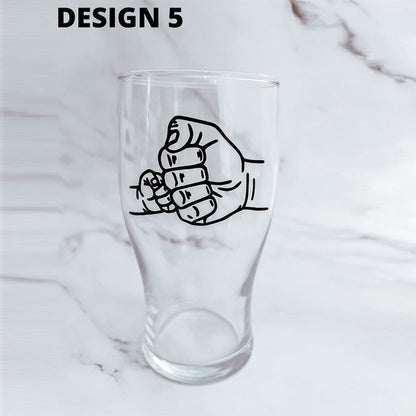 Fathers day personalised beer glass