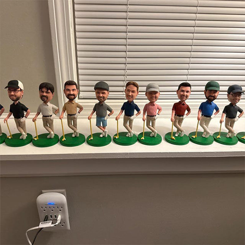 Customized golf bobblehead, personalized golf gift for him
