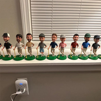 Customized golf bobblehead, personalized golf gift for him