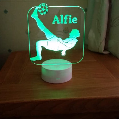 Personalised Football Night Light| Football Night Lamp | Children's Lights | Kids Bedrooms | Football Nursery Decor