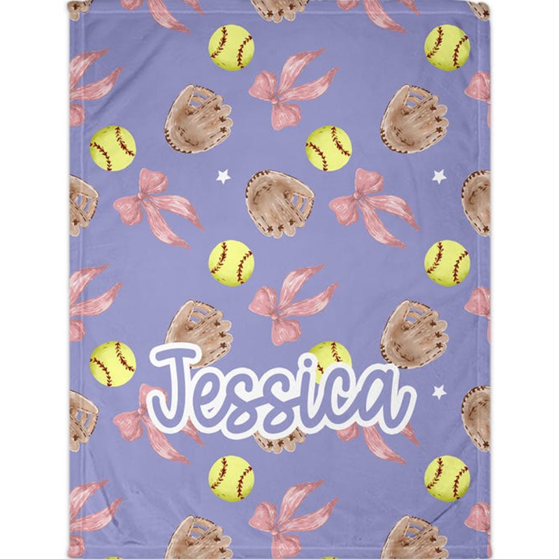 Customized Blankets  softball mat for girls