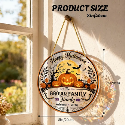 Custom Halloween Pumpkin Family Ornament