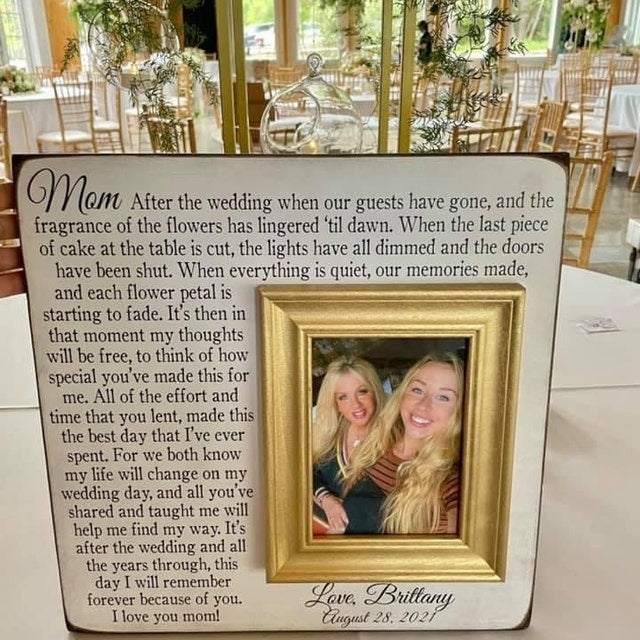 Unique Mother of the Bride Gift, Photo Frame