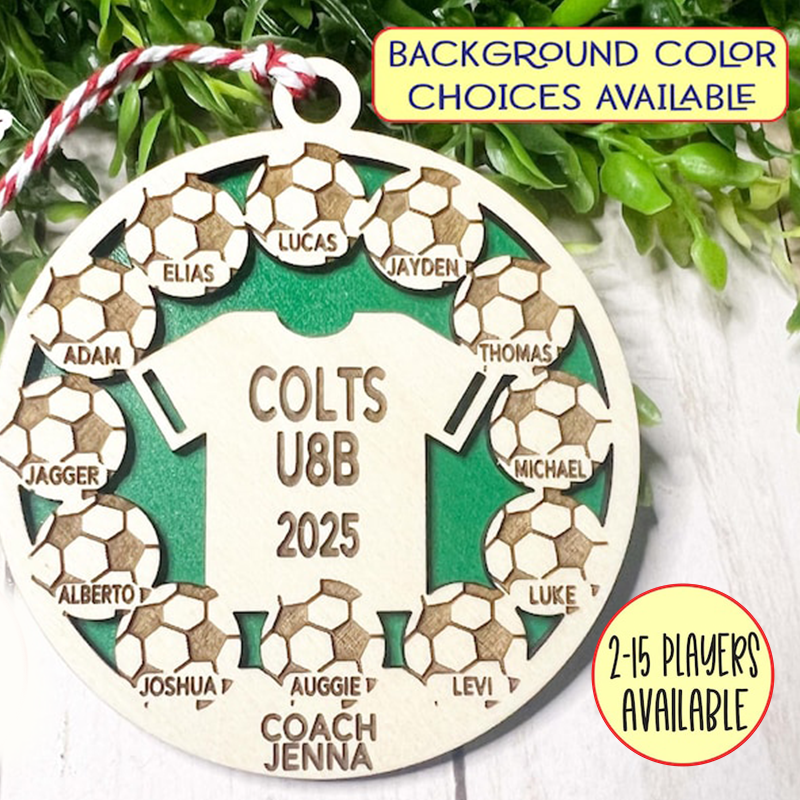 Soccer Team Personalized Ornament, Soccer Player Gift