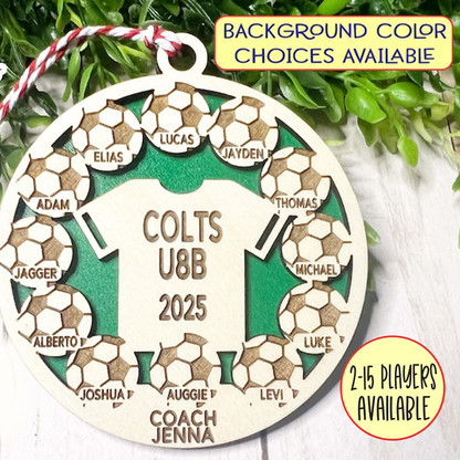 Soccer Team Personalized Ornament, Soccer Player Gift
