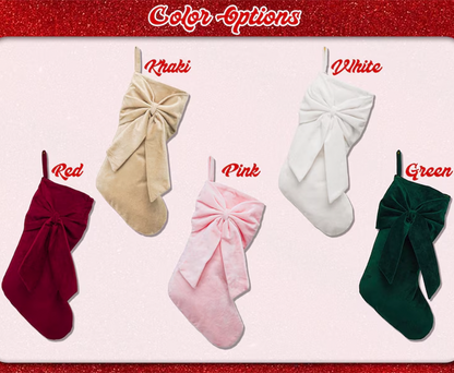 Personalized Bow Christmas Stocking, 2025 Christmas Stocking