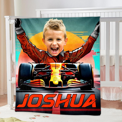 Personalized Superhero Monster Truck Blanket