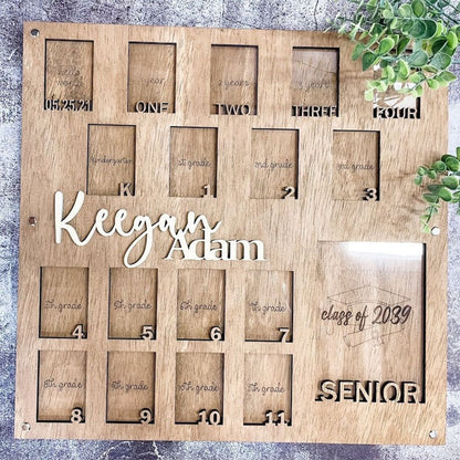 Custom Birth through Graduation School Picture Frames