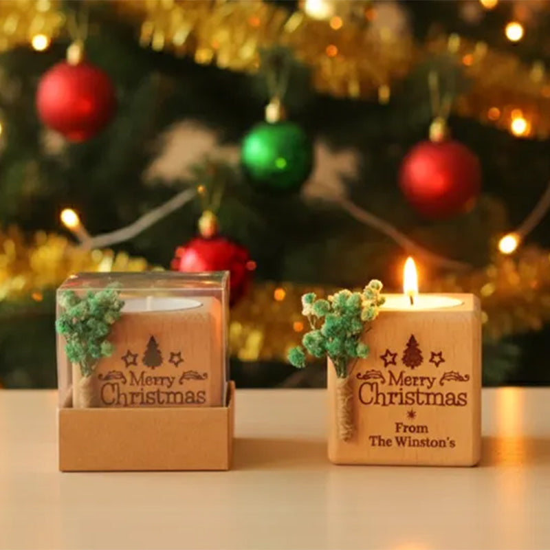 Christmas Candle Favors, Custom Coworker Favors in Bulk