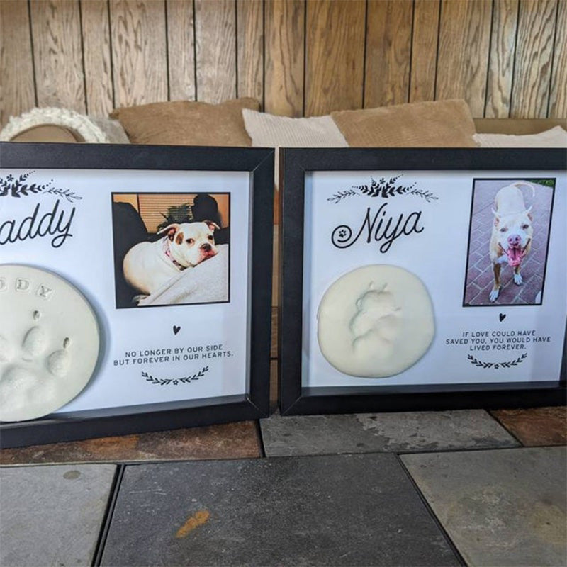 Pet Memorial Paw Print Holder Shadow Box