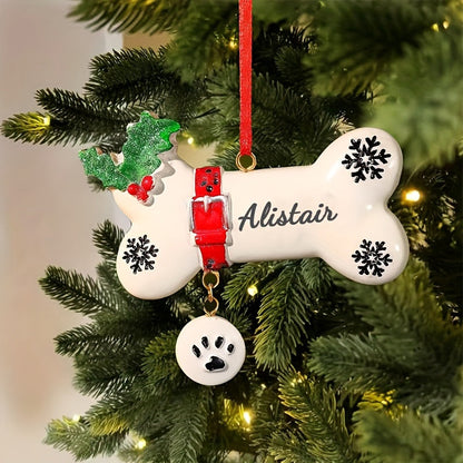 Customizable Resin Bone Ornament - Personalized Name