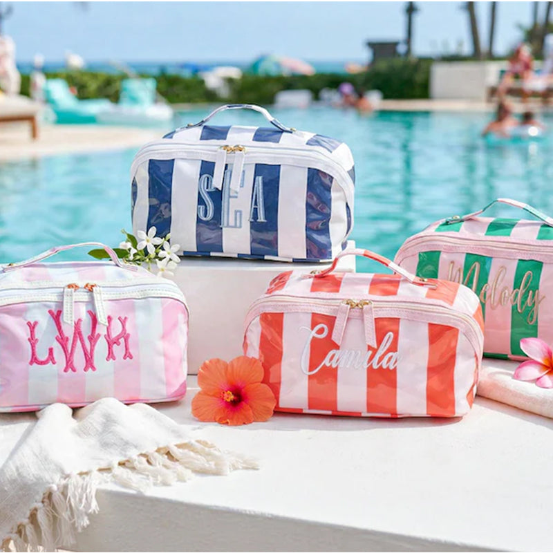 Personalized Embroidered Makeup Bag,Custom Waterproof Cosmetic Pouch