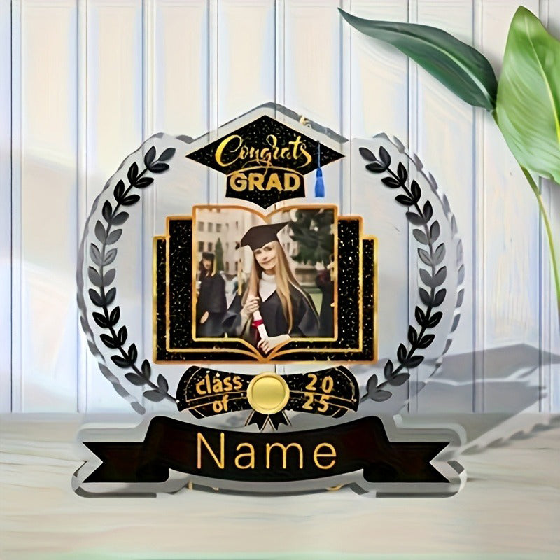 Personalized Graduation Diploma - Custom Name & Photo Acrylic Certificate Suitable
