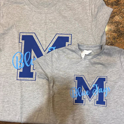 Custom Mascot Shirts, School Spirit Mascot T shirt Team Fans