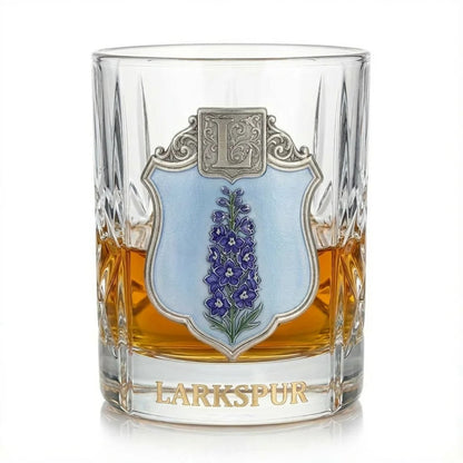 Personalized Birth Flower Whiskey Glass