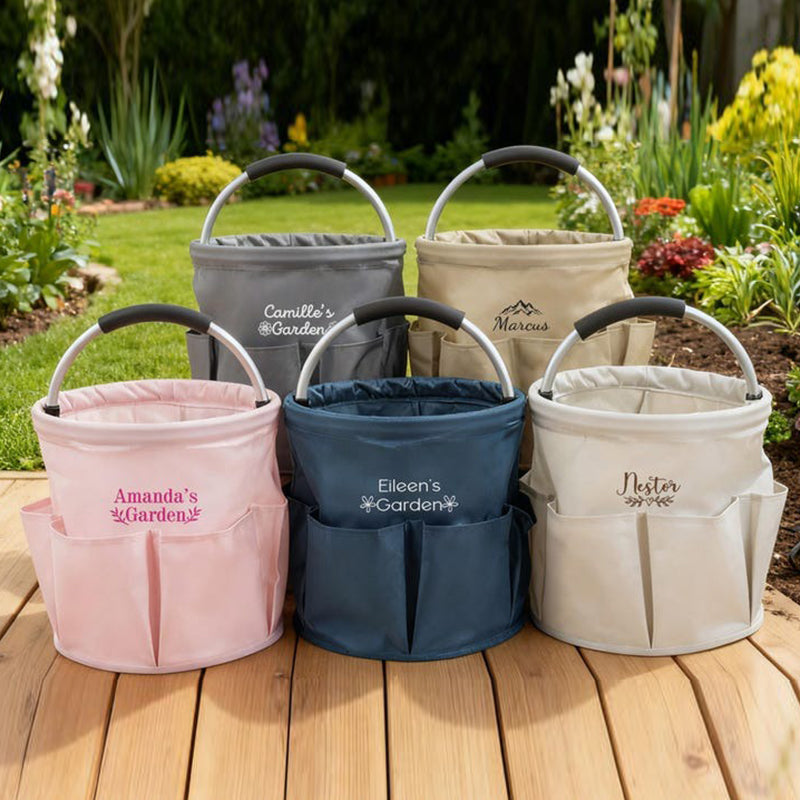 Personalized Gardening Tool Tote Bag, Custom Embroidered Garden Tool Tote Organizer