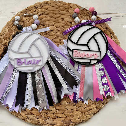 Custom Volleyball Tassel Charm for Bogg Bag