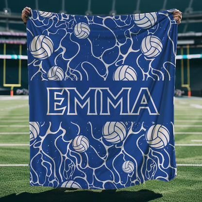 Personalized Volleyball Team Blanket:Custom Team