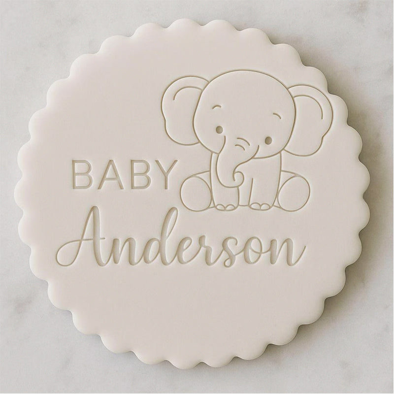 Personalized Baby Name Cookie Stamp – Custom Fondant Stamp