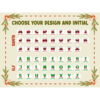 Personalized Round Name Stickers for Christmas Gifts