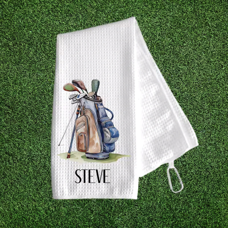 Personalized Golf Bag Towel, Custom Golf Cart Towels