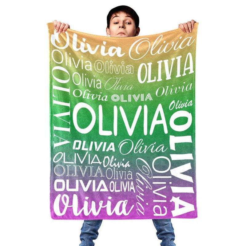 Custom Blanket With Name, Personalized Throw Blankets