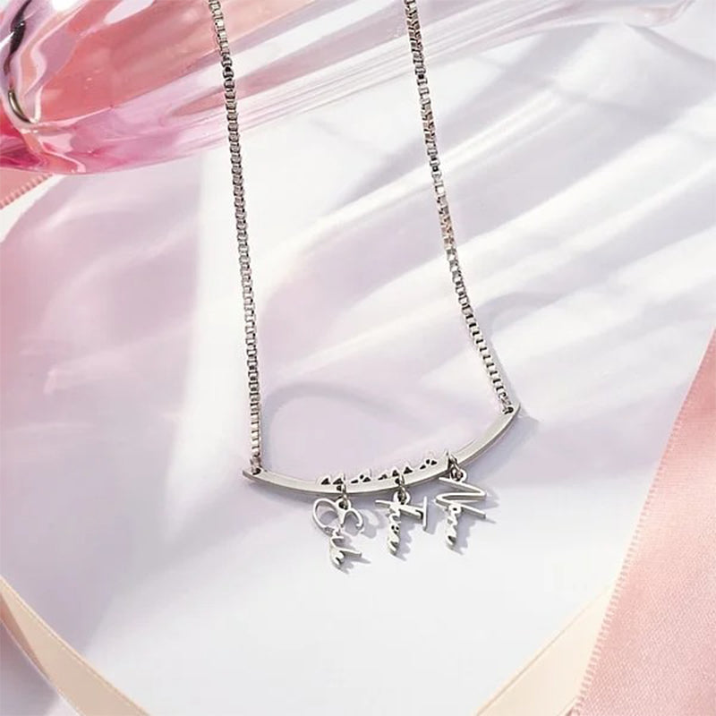 Personalized Names Hanging Family Necklace