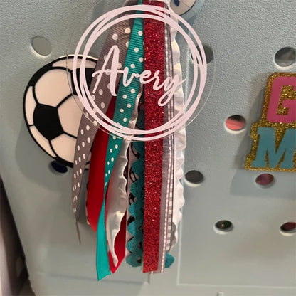 Sports theme Monogram Bogg Bag Charm Tassel