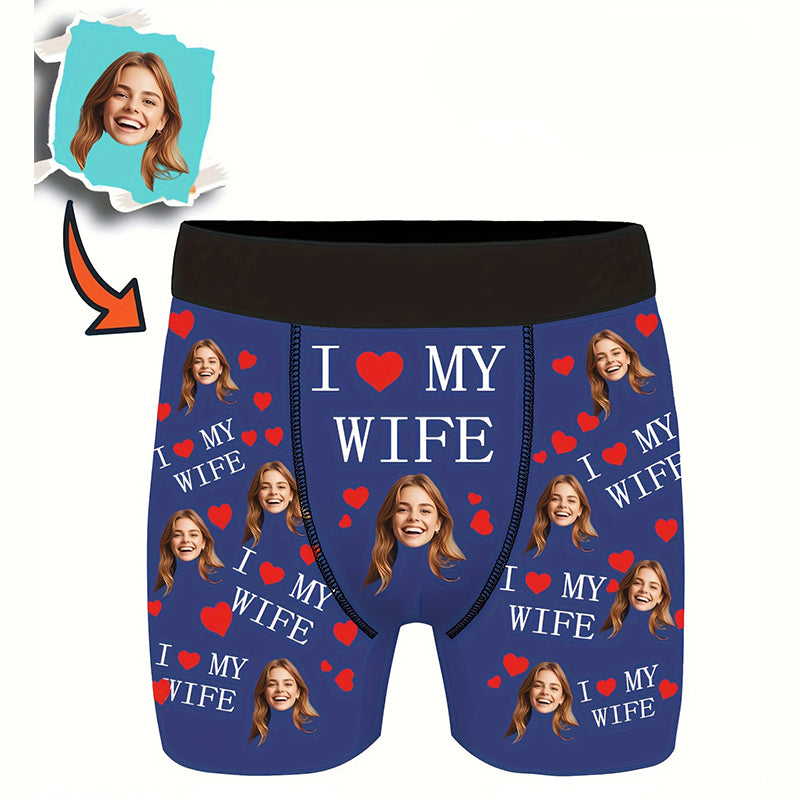 Customized Boxers with Images, Personalized Face Photo Boxers