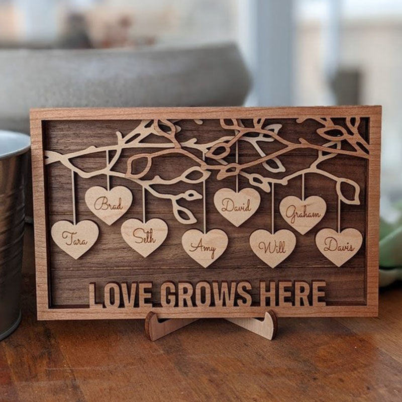 Personalized Wooden Sign Couples Custom Wood Sign Personalized Wooden Family Tree Sign