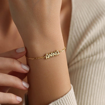 Bubble Name Bracelets, Personalized Name Bracelets