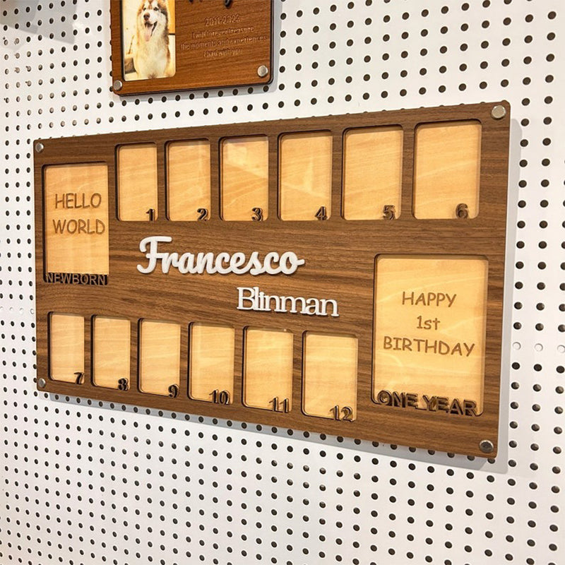 Personalized Photo Frame, Newborn Baby Growth Commemorative Photo Frame