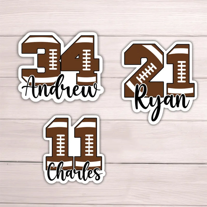 Custom Football number name magnet football ball team gift football team