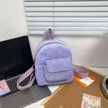 Fashion Personalized Embroidered Women Mini Backpack Name Student Girls Schoolbags