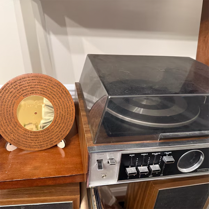 Custom Wooden Vinyl Decor, Personalized Wedding Song Lyrics Engraved,