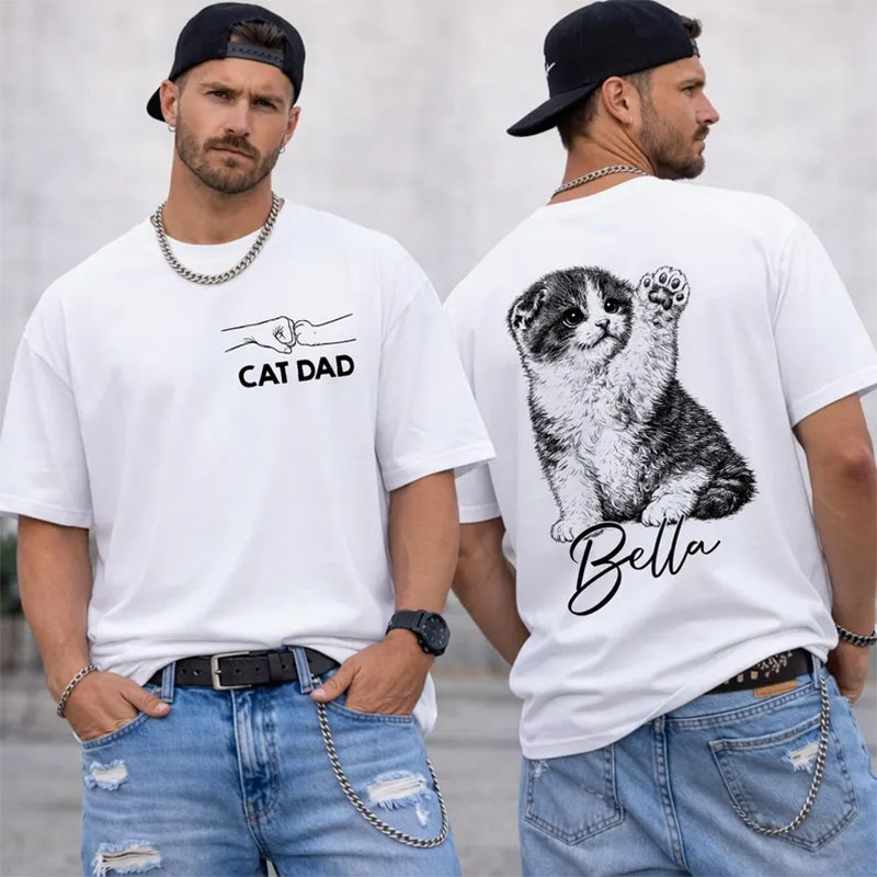 Personalized Dog Dad T-Shirt – Custom Pet Photo & Name
