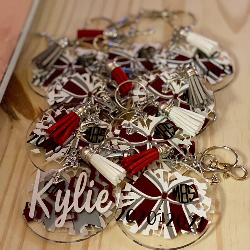 Personalized Cheer Keychain/Zipper Pull