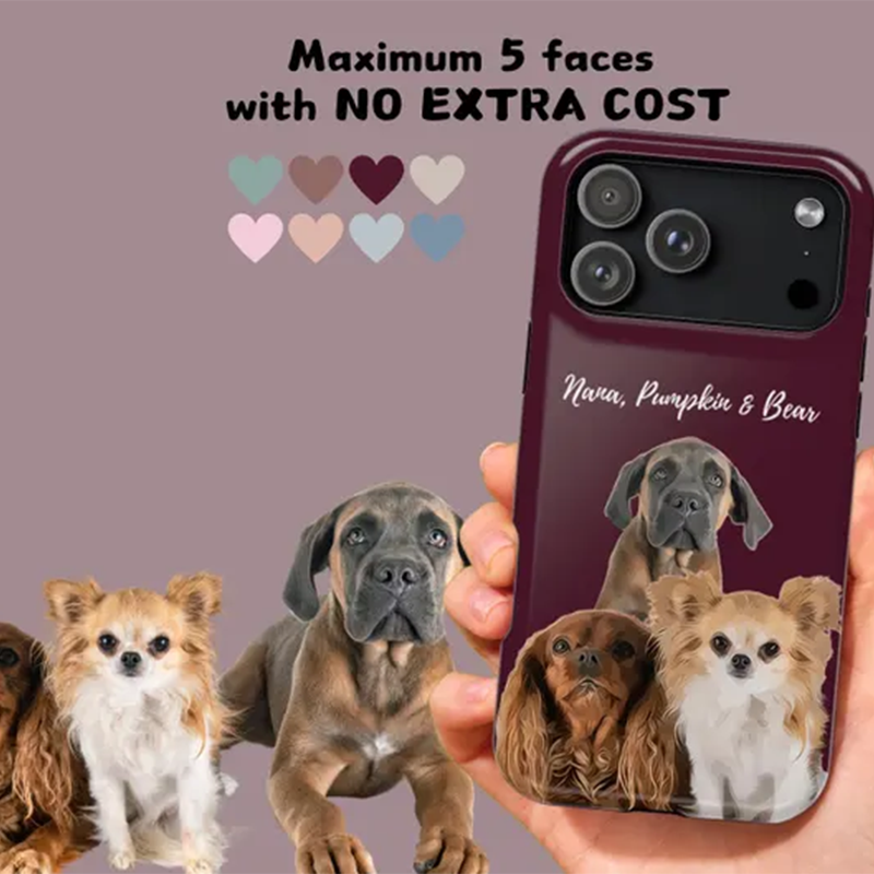 Custom Pet Portrait MagSafe Phone Case