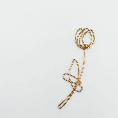 Rose Tulip Sakura Sunflower Wire , Personalized Gift Flower Planner Clip