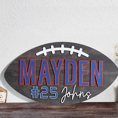 Football Name Sign, Personalized Nursery Wall Decor