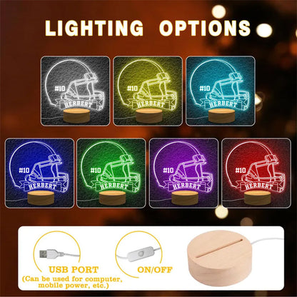 Football Custom Night Light,  Football Decor Led Lights