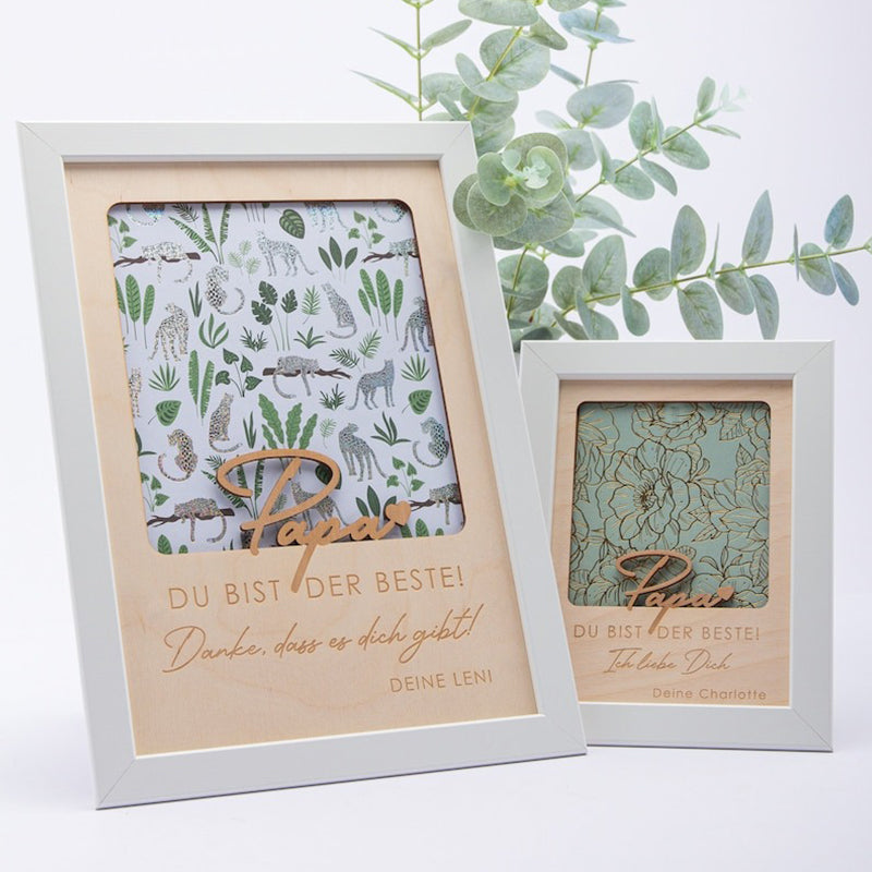 Birthday gift for dad - You're the best! Wooden picture with personalized engraving