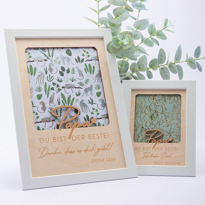 Birthday gift for dad - You're the best! Wooden picture with personalized engraving