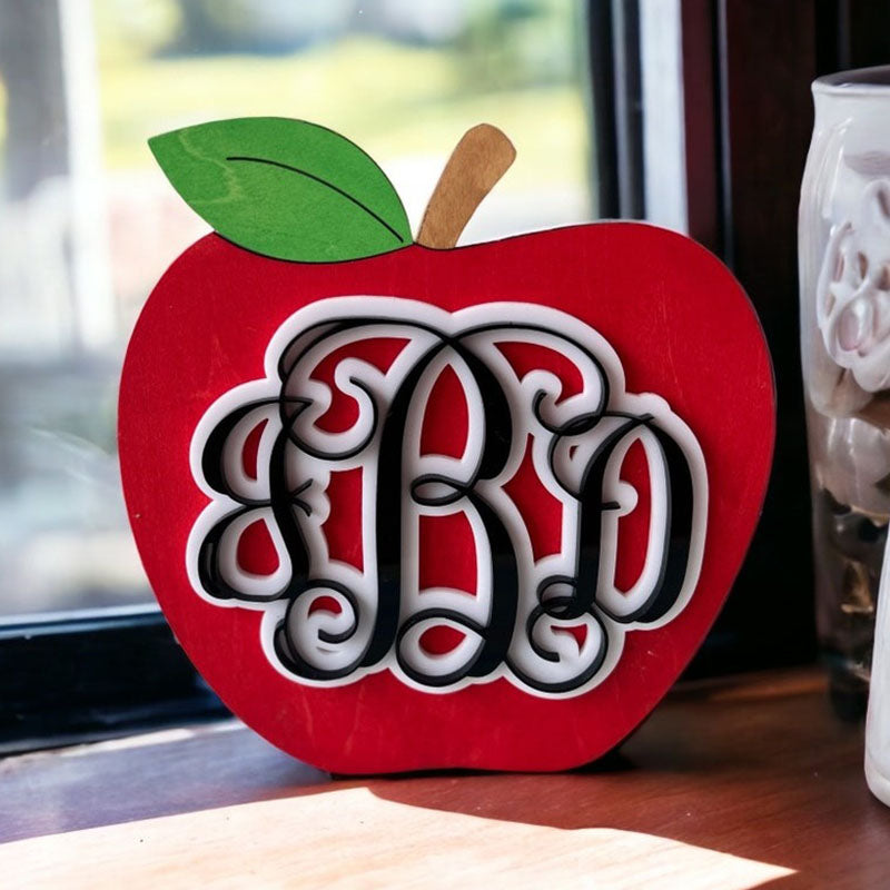 Apple Pen Holder,Teacher Wooden Apple,Personalized Teacher Appreciation Gift, Classmate Gift